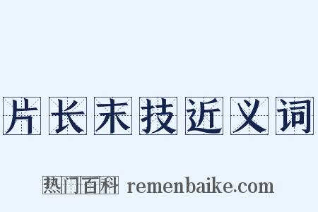 片长末技近义词是什么意思的图片